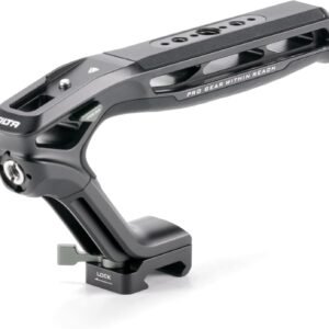 Tilta Xeno Top Handle for Filmmakers & Cameras - Black | Aluminum Alloy and Silicone Build | 1/4″-20 and 3/8″-16 Threads w/Locating Points | Safety Release Pin | Comfortable Handling (NATO)